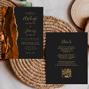 Search for black orange and gold invitations Modern