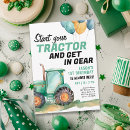 Search for green tractor birthday invitations Farm
