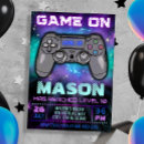 Search for game truck party invitations Level up
