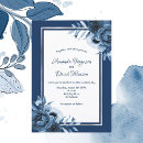 Search for navy blue silver white wedding invitations Floral