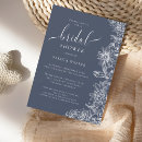 Search for navy blue bridal shower invitations Floral