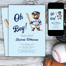 Recherche de baseball baby shower garçon invitations Bleu