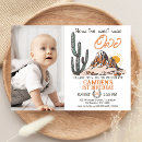 Search for how the west was one birthday invitations Cactus