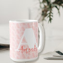 Search for white coral mugs Geometric pattern