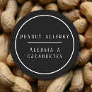 Search for peanut allergy warning stickers Alert