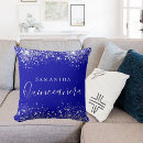 Search for silver and blue pillows Glitter
