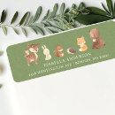 Search for enchanted forest return address labels Baby shower