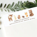 Search for woodland animal return address labels Baby shower