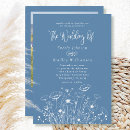 Search for light blue and white invitations Script typography