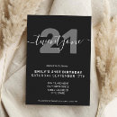 Search for girly 21st birthday invitations Modern