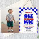 Search for 4th of july 1st birthday invitations Red white and blue