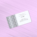 Search for silver damask return address labels Vintage