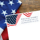 Search for red white blue return address labels Flag