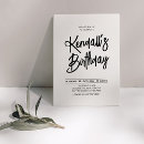 Search for all black birthday invitations Modern