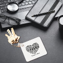 Search for word art keychains Black