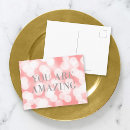 Search for you are amazing postcards Pink