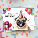 Search for pug birthday cards Watercolor