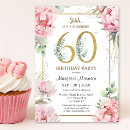 Search for 60 and fabulous surprise party invitations Floral