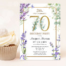 Search for purple 70th birthday invitations Watercolor