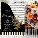 Search for music wedding invitations Flowers