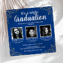Search for triple graduation invitations announcements Graduate