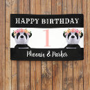 Recherche de twins baby shower banderoles Mignon