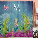Search for pink and turquoise shower curtains For kids