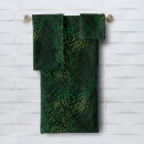 Search for green leaves bath towels Elegant