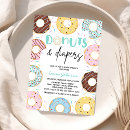 Search for donuts and diapers invitations Baby sprinkle