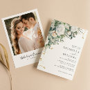 Search for green white and gold wedding invitations Watercolor eucalyptus