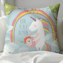 Recherche de licorne pastel coussins Baby girl