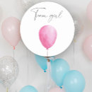 Search for team girl stickers Pink balloon