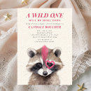 Search for raccoon baby shower invitations Watercolor