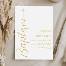Recherche de or baptême invitations Minimal