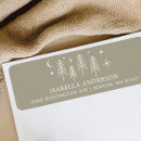 Search for green tree return address labels Rustic