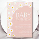 Search for rectangle daisy baby shower invitations Modern