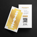 Search for razor blade business cards Hairdresser