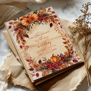 Search for pumpkin wedding invitations Rust flowers botanical autumn