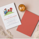 Search for train birthday invitations Blue