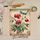 Search for red dragonfly postcards Botanical