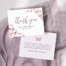 Search for pink butterfly thank you cards Whimsical