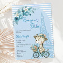 Search for bonjour bebe baby shower invitations Eiffel tower