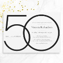 Search for chic 50th birthday invitations Typography