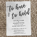 Search for to have and to hold wedding invitations Simple