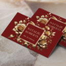 Search for red and gold business cards Hair stylist