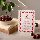 Recherche de cerises invitations Rose et rouge