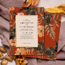 Search for orange fall wedding invitations Earthy autumnal copper shades