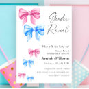 Search for bow gender reveal invitations Watercolor