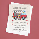 Recherche de fire truck birthday invitations Sonne l'alarme