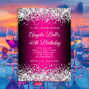 Search for pink black and silver glitter invitations Girly